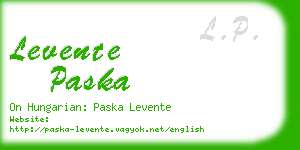 levente paska business card
